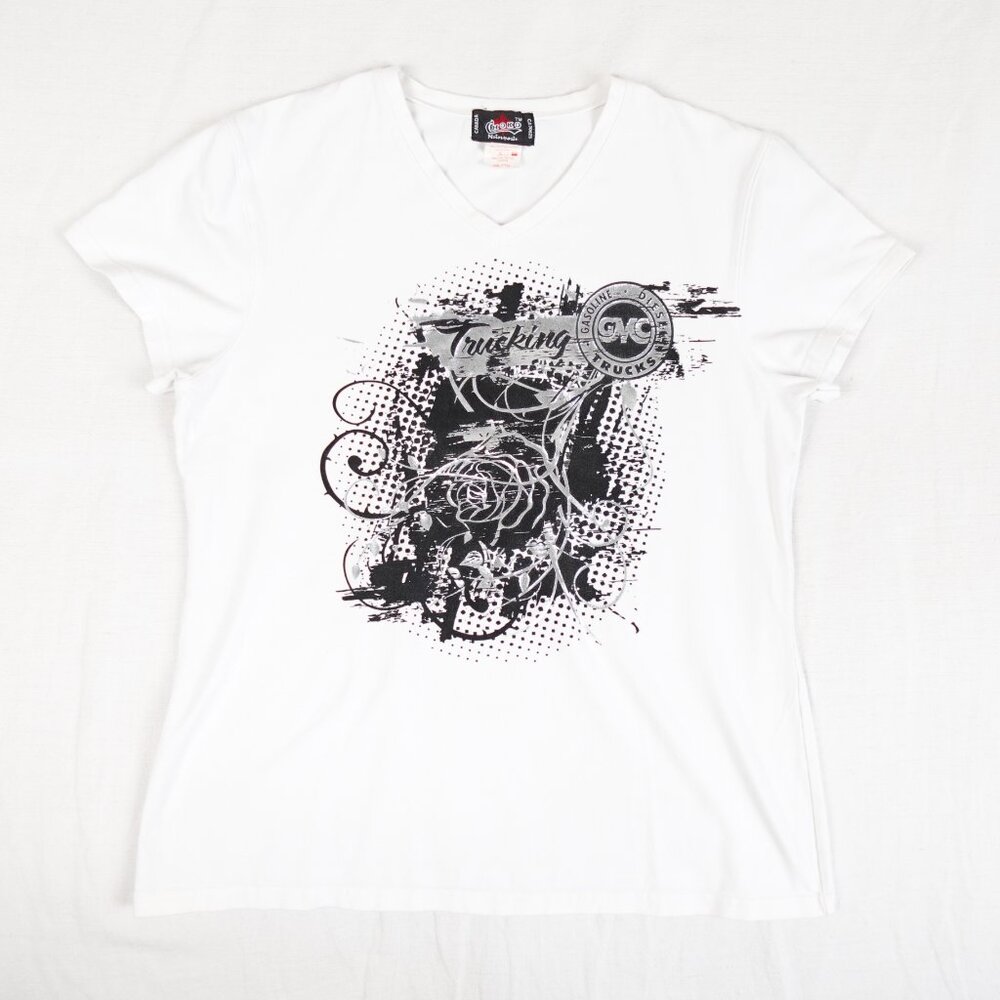 GMC Chevrolet Trucks Floral Rose Tee Shirt Women's XXL Choko Motorsports Canada